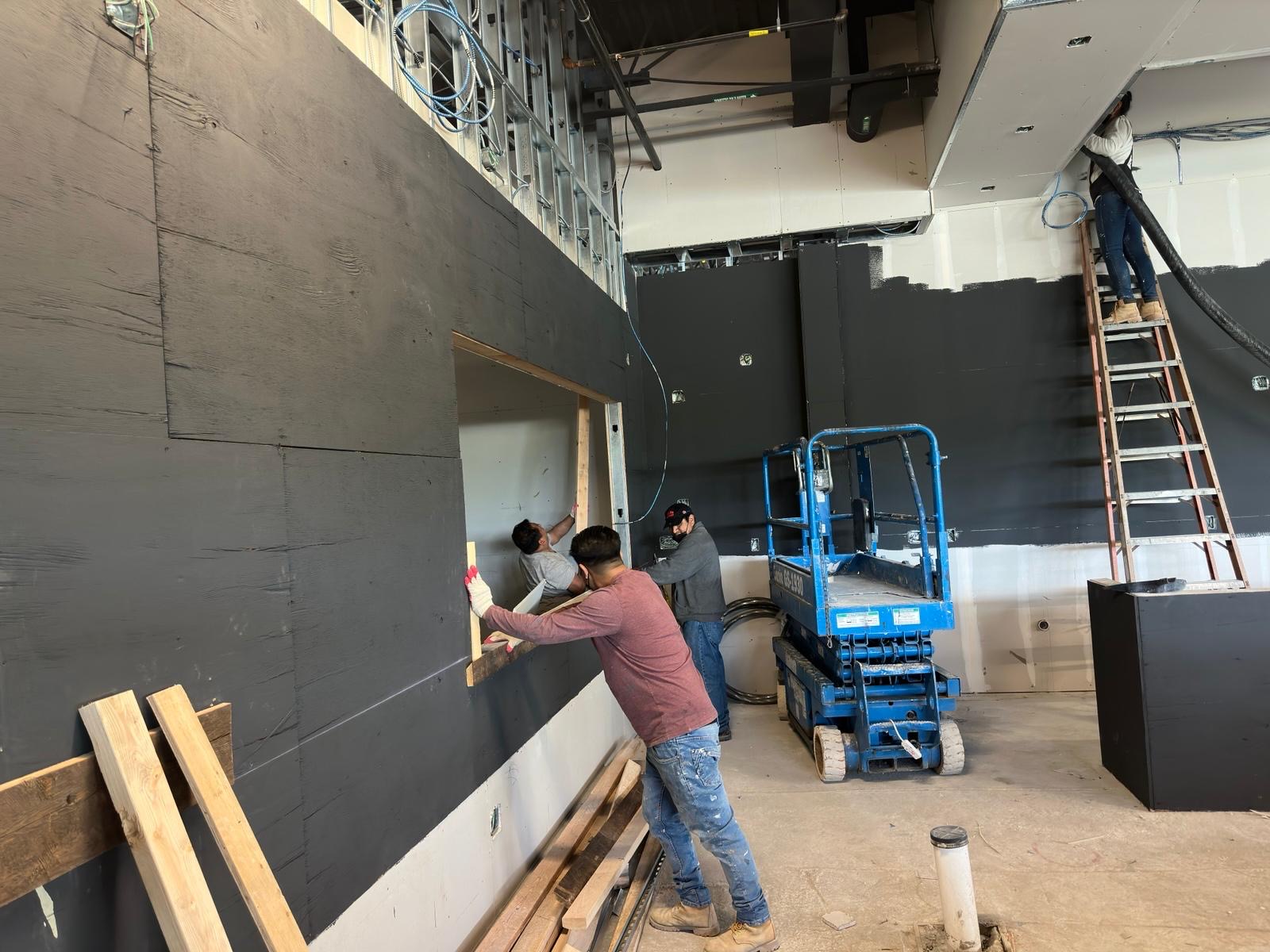 Large-scale commercial wall installation